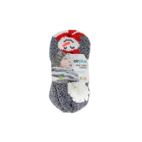 KIDS - Aloe Cabin Chaussons Hydratants - Bonhomme de Neige - Pointure 26 - 31, 1 Paire