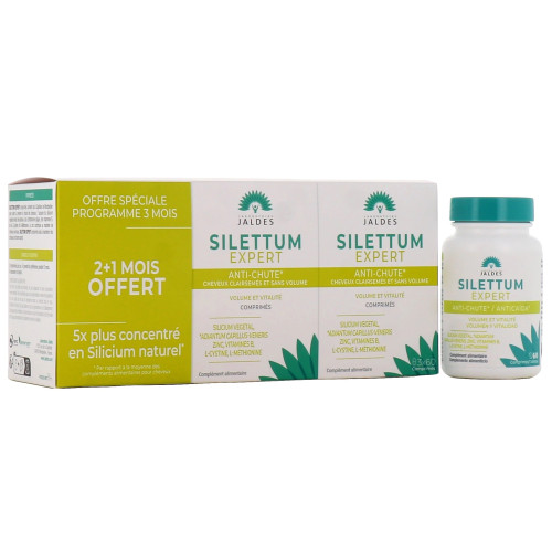 Silettum Expert Anti-Chute 3 x 60 Comprimés 2+1 mois offert