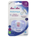 Sucette Silicone Anatomique avec Anneau 18 Mois et + Spéciale Nuit