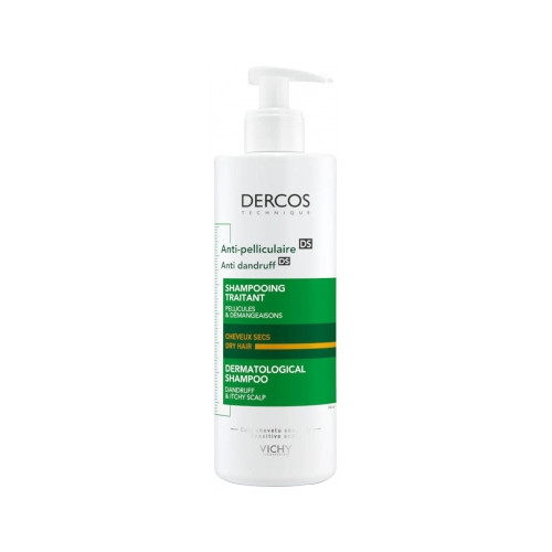 Dercos Shampoing Traitant Anti-Pelliculaire Cheveux Secs 390 ml