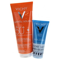 Vichy Capital Soleil Lait Protecteur Hydratant Invisible SPF50+ 300 ml + Lait Apaisant Après-Soleil 100 ml Offert