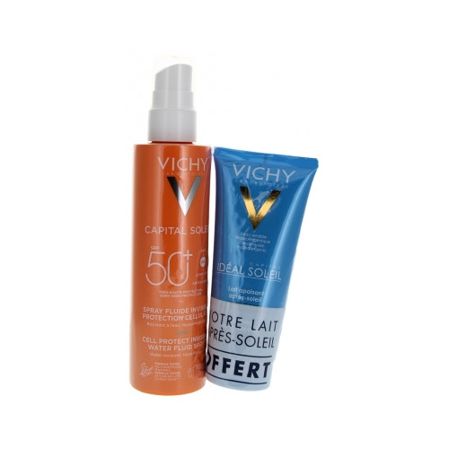 Capital Soleil Spray Fluide Invisible SPF50+ 200 ml + Lait Apaisant Après-Soleil 100 ml Offert