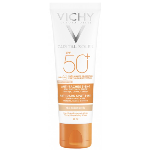 VICHY Capital Soleil Anti-Taches SPF50+ 50ml - Unifie et Prévient sur