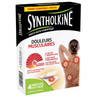 SYNTHOLKINE Patchs Chauffants 4 Patchs - Soulagement Douleurs