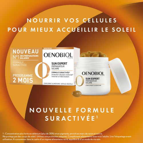 Oenobiol Sun Expert 60 Capsules - Prépare et sublime le bronzage