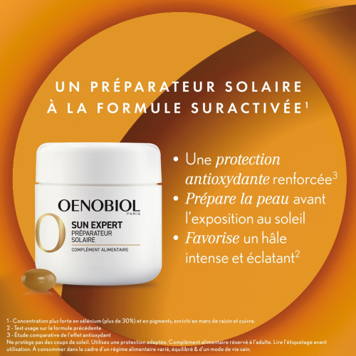 Oenobiol Sun Expert 60 Capsules - Prépare et sublime le bronzage
