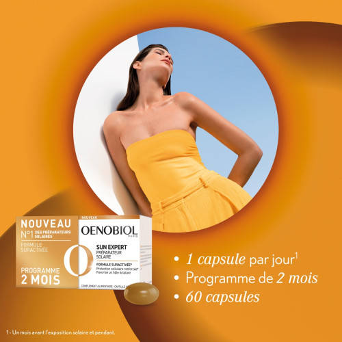 Oenobiol Sun Expert 60 Capsules - Prépare et sublime le bronzage