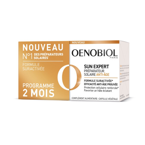 Oenobiol Sun Expert Anti-Âge 60 Capsules - Hâle Éclatant, Fermeté