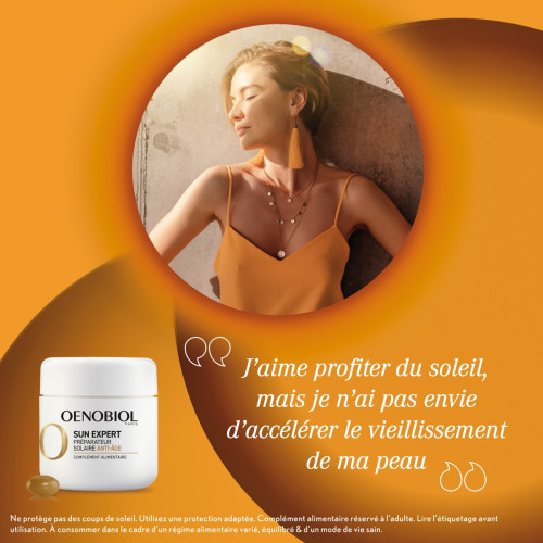 Oenobiol Sun Expert Anti-Âge 60 Capsules - Hâle Éclatant, Fermeté