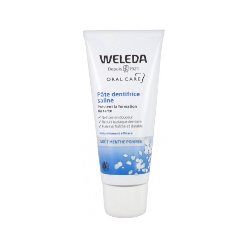 WELEDA Pâte Dentifrice Saline 75mL - Protection Tartre, Goût Unique