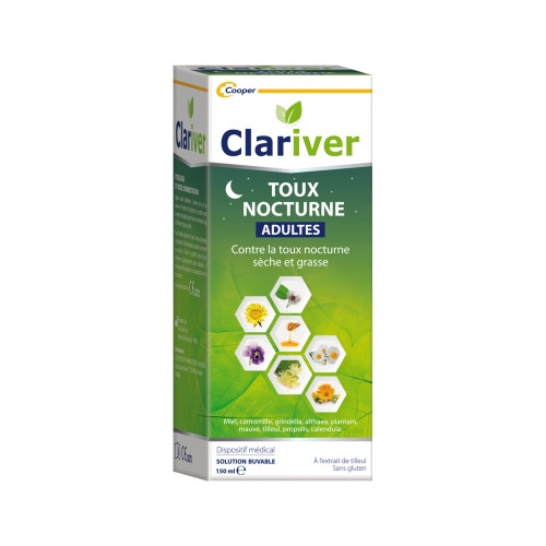 Clariver Toux Nocturne Adultes Solution Buvable 150 ml Clariver Toux Nocturne Adultes Solution Buvable 150 ml