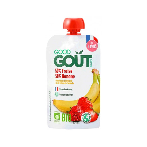 Fraise Banane dès 4 Mois Bio 120 g Fraise Banane dès 4 Mois Bio 120 g