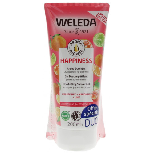 Happiness Gel Douche Pétillant Lot de 2 x 200 ml Happiness Gel Douche Pétillant Lot de 2 x 200 ml