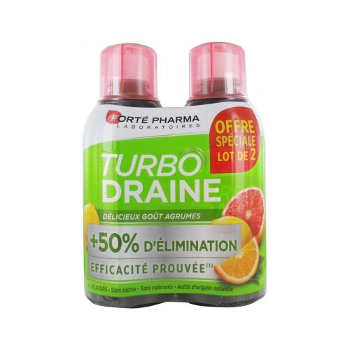 Turbodraine solution buvable goût agrumes 2x500ml
