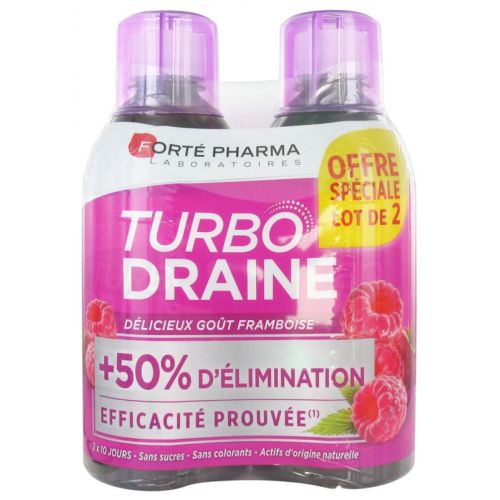 Turbodraine solution buvable goût framboise 2x500ml Turbodraine solution buvable goût framboise 2x500ml
