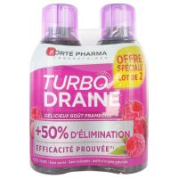 Turbodraine solution buvable goût framboise 2x500ml