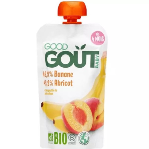 Gourde Bio Banane Abricot +4 mois 120g Gourde Bio Banane Abricot +4 mois 120g