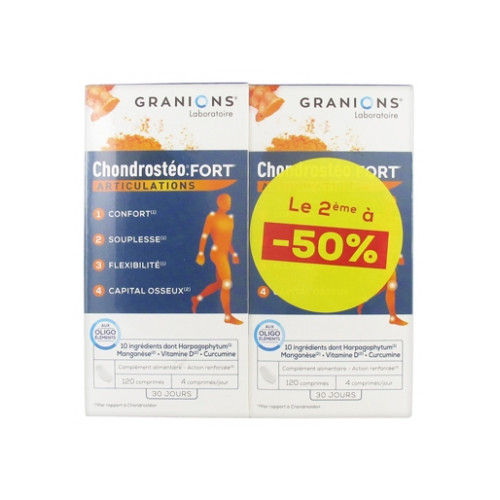 Chondrostéo+ Fort Articulations Lot de 2 x 120 Comprimés Chondrostéo+ Fort Articulations Lot de 2 x 120 Comprimés