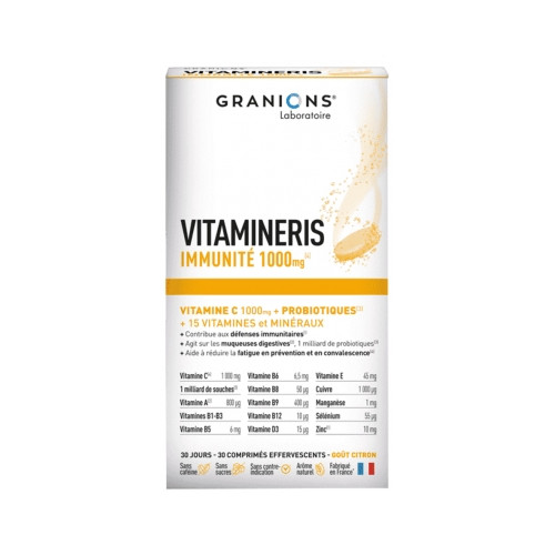 Vitamineris Immunité 1000 mg 30 Comprimés Effervescents