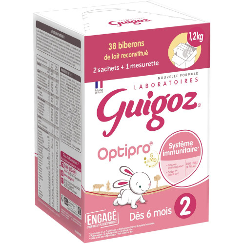 GUIGOZ Optipro 2 Lait Bébé Poudre 2ème Âge 1 Boite - Pharma360 Parapharmacie