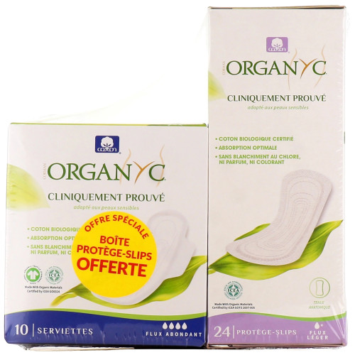Organyc Serviettes Extra-Fines + 24 protèges slip offerts Organyc Serviettes Extra-Fines + 24 protèges slip offerts