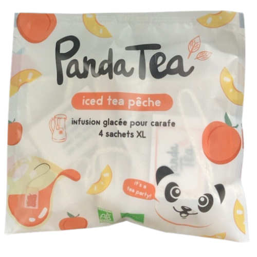 Panda Tea Detox Pêche Bio 4 Sachets - Infusion Glacée Sans Sucre
