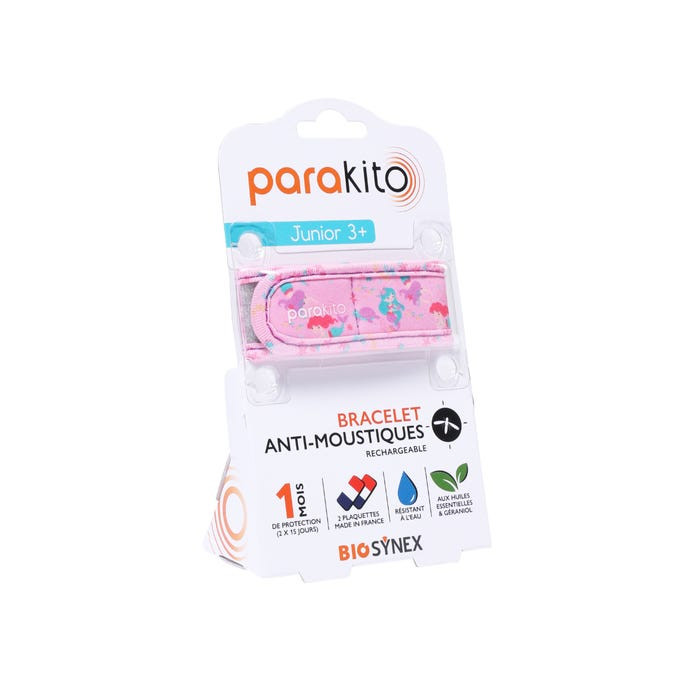 PARAKITO Bracelet Anti-Moustiques Junior Sirènes Rose - Protection  Naturelle - Pharma360