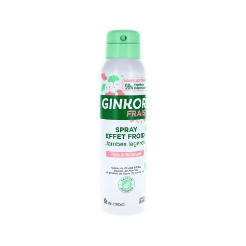 Ginkor Frais Spray Effet Froid Jambes Légères 125 ml Ginkor Frais Spray Effet Froid Jambes Légères 125 ml