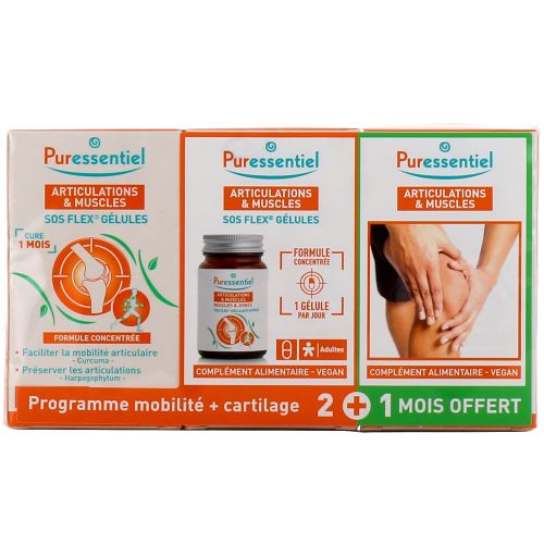 ARTICULATIONS & MUSCLES - Gélules S.O.S Flex, 3 x 30 gélules ARTICULATIONS & MUSCLES - Gélules S.O.S Flex, 3 x 30 gélules