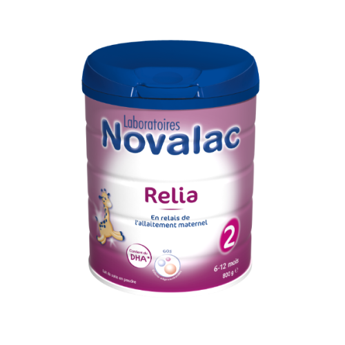 Novalac Relia 2 Lait 6-12 Mois 800g - Développement Cerveau et Vue