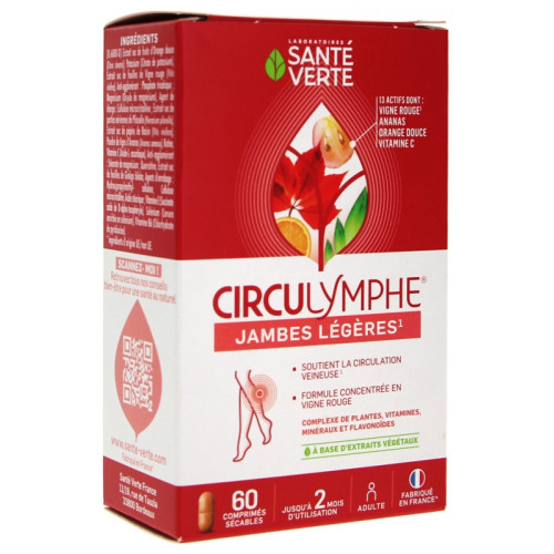 Santé Verte Circulymphe 60 Comprimés - Soulage Jambes Lourdes