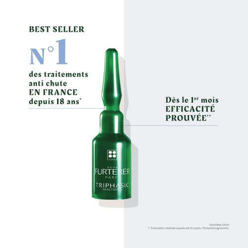 Triphasic Reactional rituel antichute 12 x 5 ml + Shampooing Triphasic 100 ml Offert