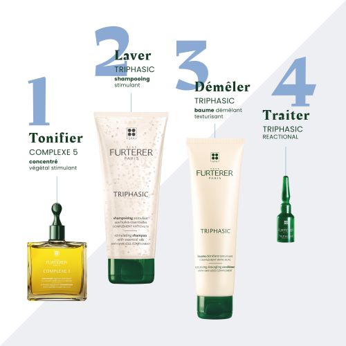 Triphasic Reactional rituel antichute 12 x 5 ml + Shampooing Triphasic 100 ml Offert