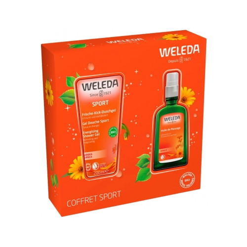 Weleda Gel Douche Sport à l'Arnica 200 ml + Huile de Massage à l'Arnica 100 ml