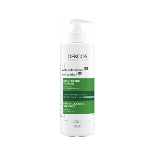 Dercos Shampoing Traitant Anti-Pelliculaire Cheveux Normaux à Gras 390 ml