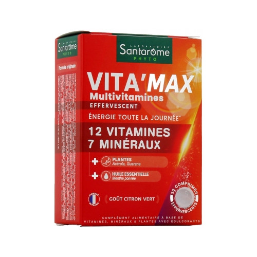Vita'Max Multivitamines 20 Comprimés Effervescents
