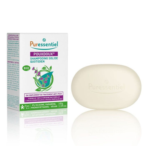 POUXDOUX - Shampooing Solide Quotidien Bio - Anti-poux - 60 g POUXDOUX - Shampooing Solide Quotidien Bio - Anti-poux - 60 g
