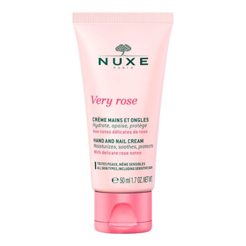 VERY ROSE - Crème Mains et Ongles - Tous Types de Peaux, 50ml