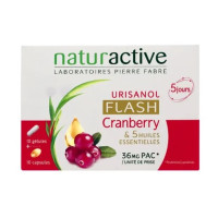 Urisanol Flash Cranberry, 10 gélules + 10 capsules