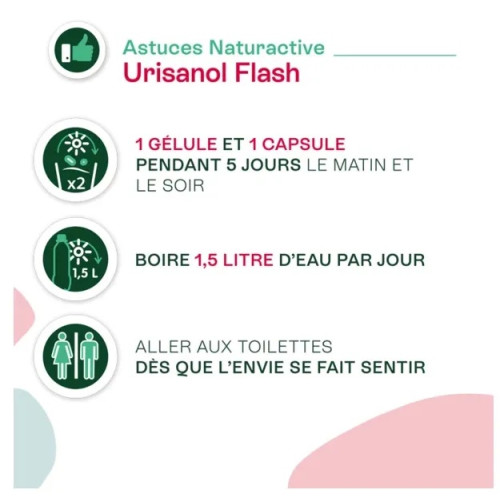 Urisanol Flash Cranberry, 10 gélules + 10 capsules
