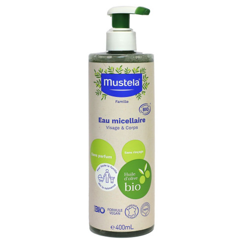 Eau micellaire sans parfum huile olive bio 400 ml