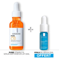 COFFRET - PURE VITAMIN C10 Sérum Visage Eclat Anti Rides, 30ml + HYALU B5 Sérum Hydratant Anti-Rides, 10ml OFFERT