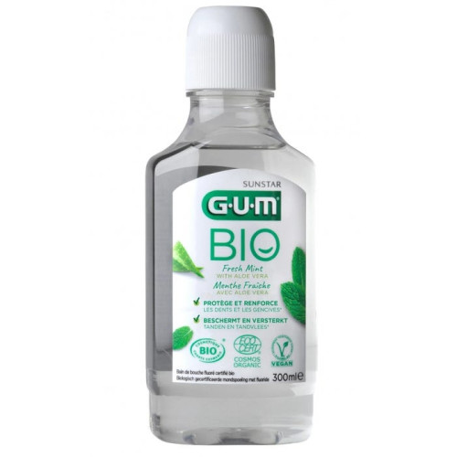 Bain de Bouche Fluoré Menthe Fraîche Bio, 300ml