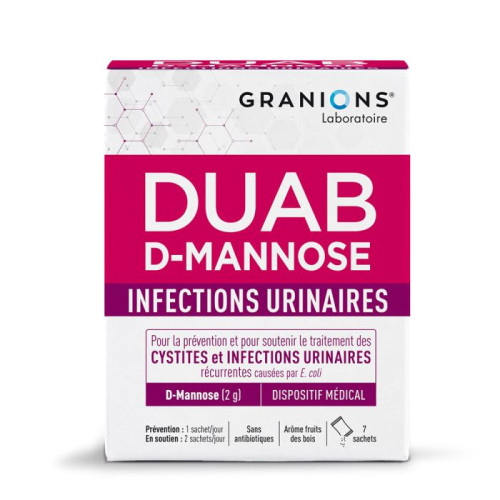 DUAB D-Mannose 7 sachets Infections urinaires Granions