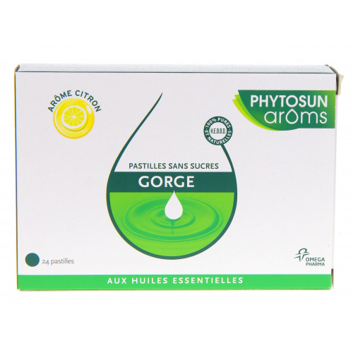 Phytosun Aroms Pastilles Gorge 24 Pastilles Miel - Soulage Maux Hiver  Pharma360