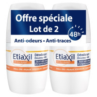 Etiaxil Déodorant Douceur 48H Roll-On Lot de 2 x 50 ml