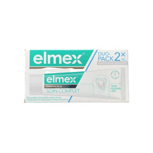 Elmex Soin Complet Dentifrice Sensitive Plus Lot de 2 x 75 ml