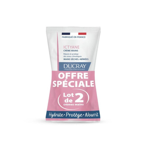 ICTYANE - Crème Mains Hydratantes - Mains Sèches et Abîmées, 2x50ml ICTYANE - Crème Mains Hydratantes - Mains Sèches et Abîmées, 2x50ml