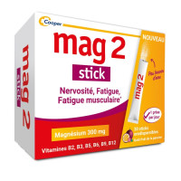 Mag 2 Nervosité, Fatigue, Fatigue Musculaire 30 Sticks Orodispersibles