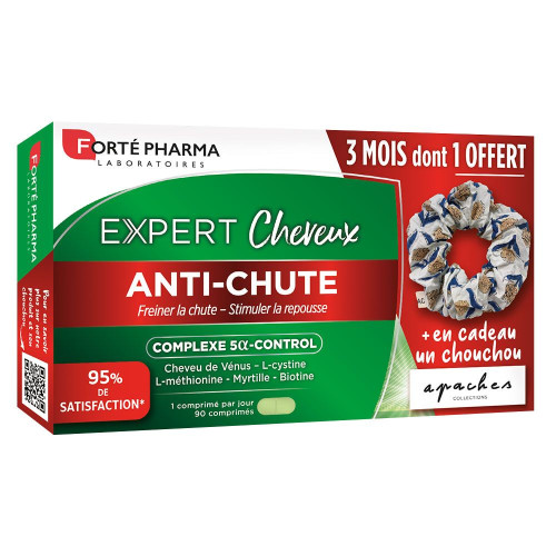 Expert Cheveux Anti-Chute + Choucou Apaches 90 Comprimés Expert Cheveux Anti-Chute + Choucou Apaches 90 Comprimés